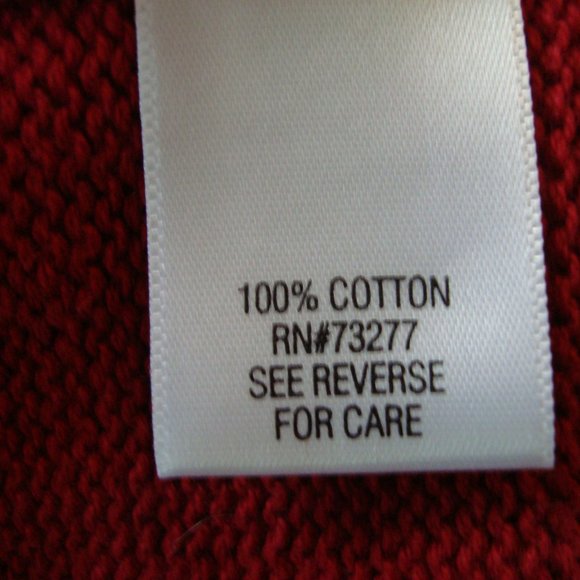 Croft & Barrow Burgundy Red Sweater Cardigan Button Front 3/4 Sleeve sz XL - Picture 10 of 11